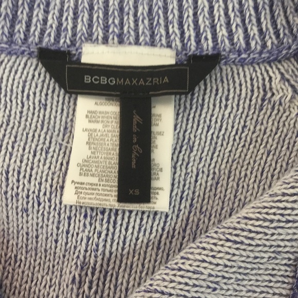 BCBG Maxazria knit sweater dress XS denim look - Picture 8 of 8